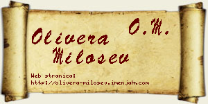Olivera Milošev vizit kartica